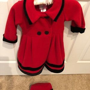 2T Sophie Rose Christmas Coat w/ hat